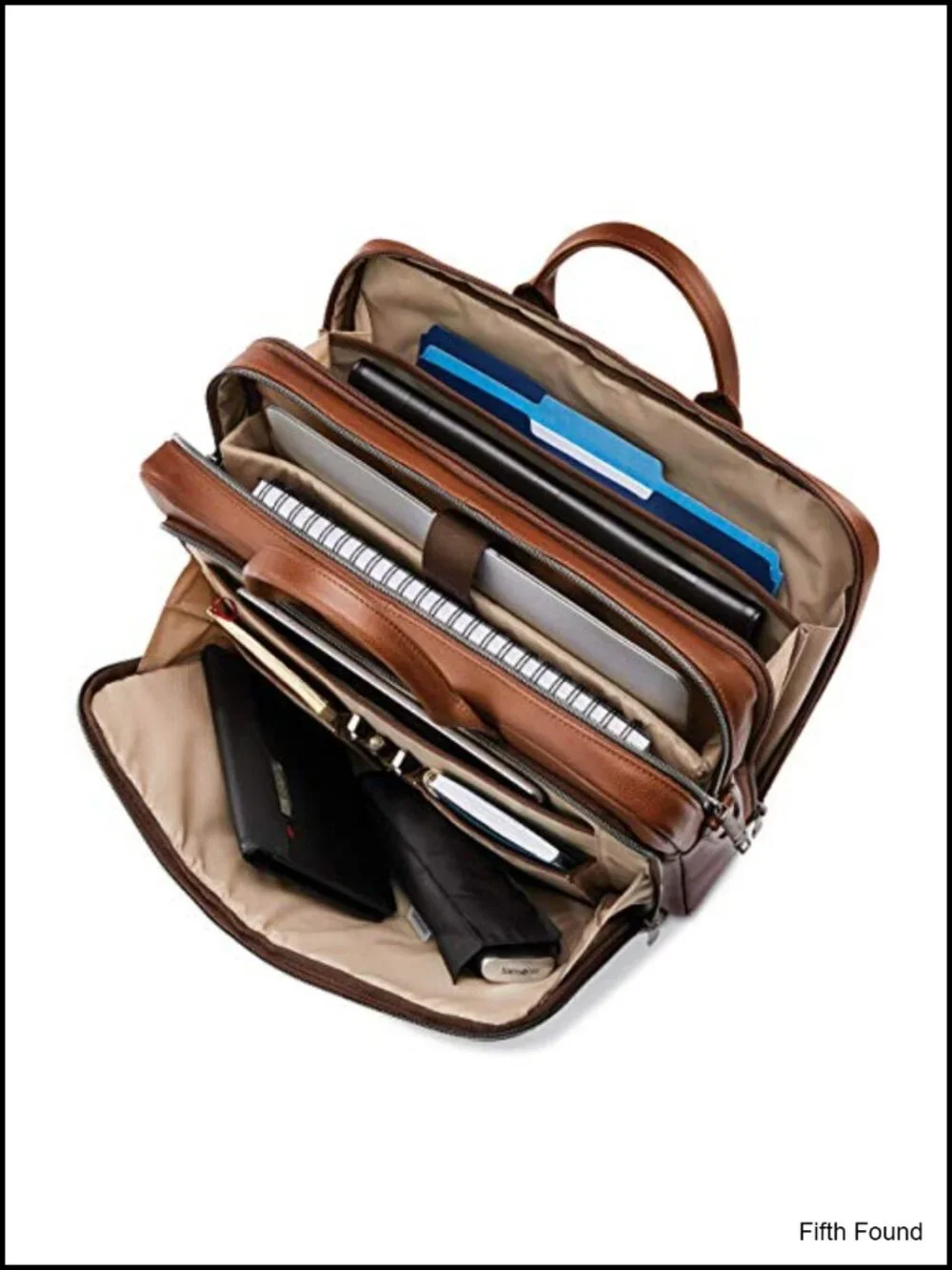 Classic Leather Toploader Briefcase